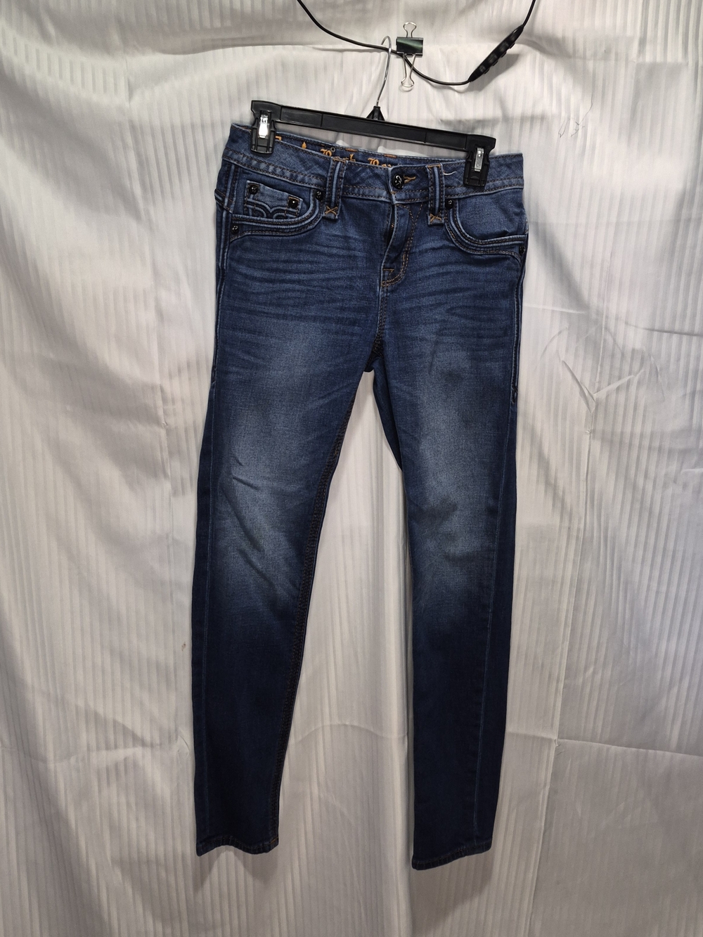 Rock Revival Barby Women’s Dark Indigo Midrise Skinny Jeans - Stretch Slim 27